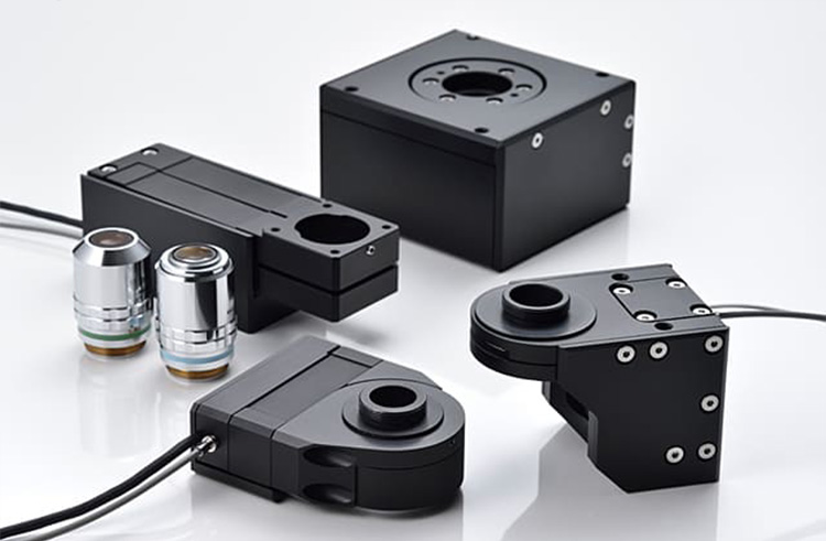 ピエゾステージ対物レンズフォーカス　横型タイプ